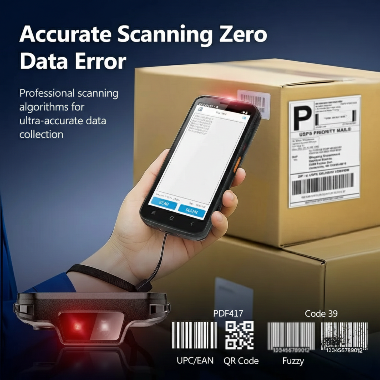Android 14 PDA Barcode Scanner 4G 64GB NFC