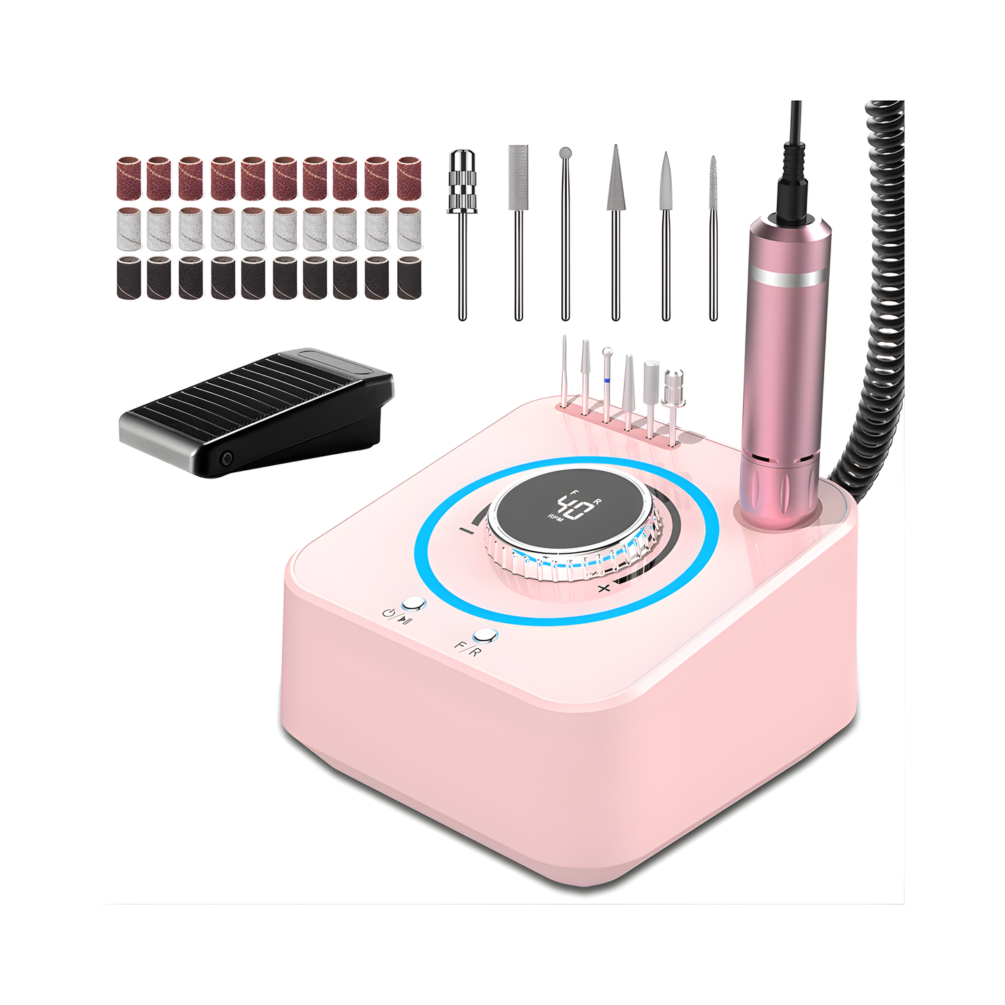 Professional 40000RPM Manicure Nail Drill Machine Pink