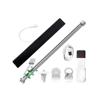 Smart Zigbee Curtain Motor with Solar Panel and Remote Control