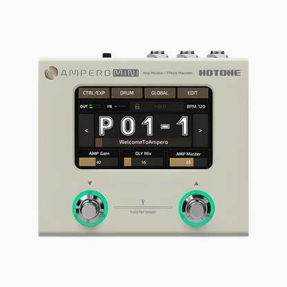 Portable Mini Amp Modeler with Multi Effects White