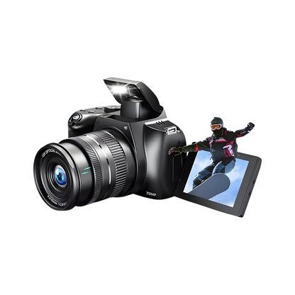 UHD 4K 72MP Wi-Fi Vlogging Camera with Flip Display