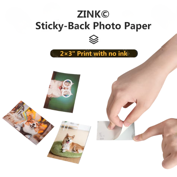 Mini Bluetooth Pocket Photo Printer 2x3-Inch