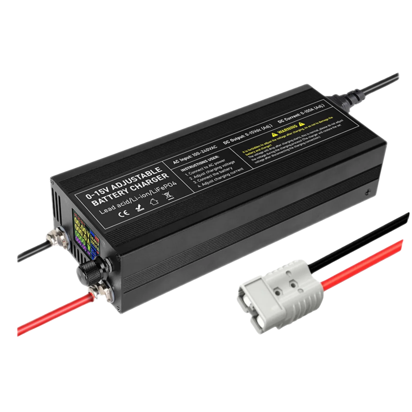 12V 100A Smart Lithium Charger Adjustable Voltage
