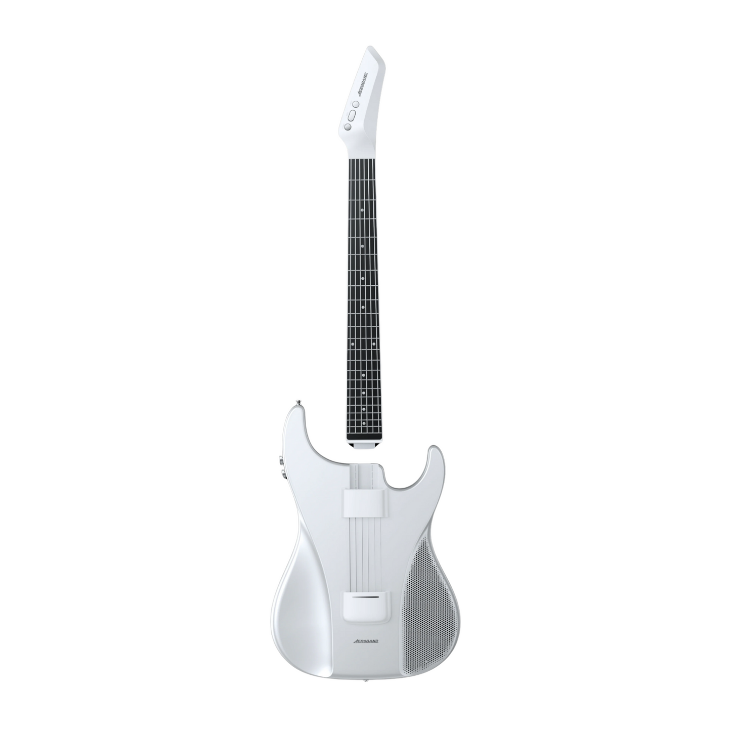 Portable Electric Guitar White with Pain-Free Silicone Strings