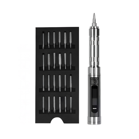 Cordless Electric Screwdriver with 24 Bit Set and LED