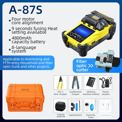 Yellow Hot Melt Fusion Splicer for Fiber Cables