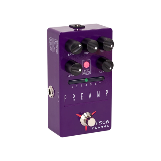 Digital Guitar Preamp Pedal with 7 Models and Cabinet Simulation