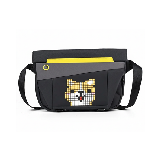 LED Pixel Art Sling Bag Waterproof Messenger Backpack