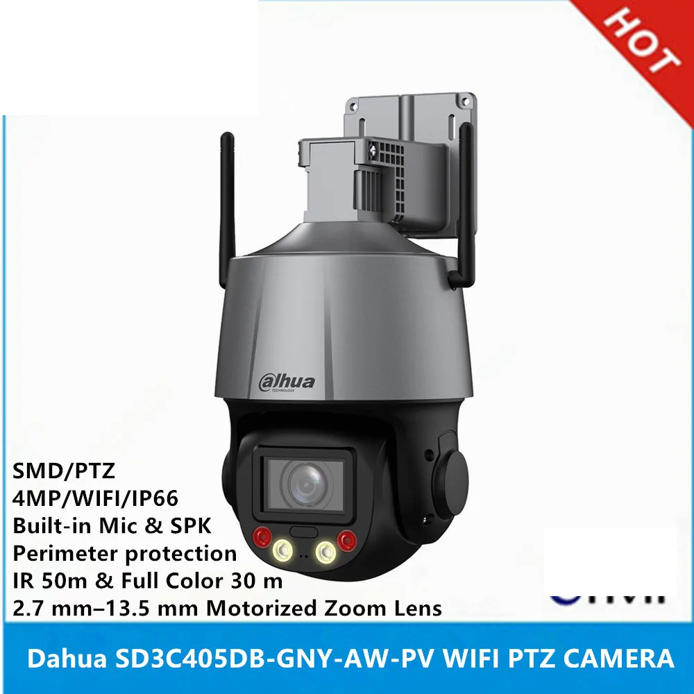 Outdoor Smart PTZ Camera 4MP Motorized Zoom Dual Light