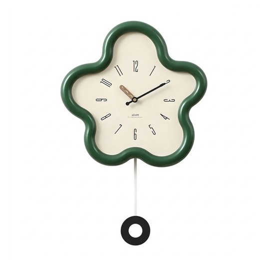 Green Swing Style Digital Wall Clock Minimalist Home Decor