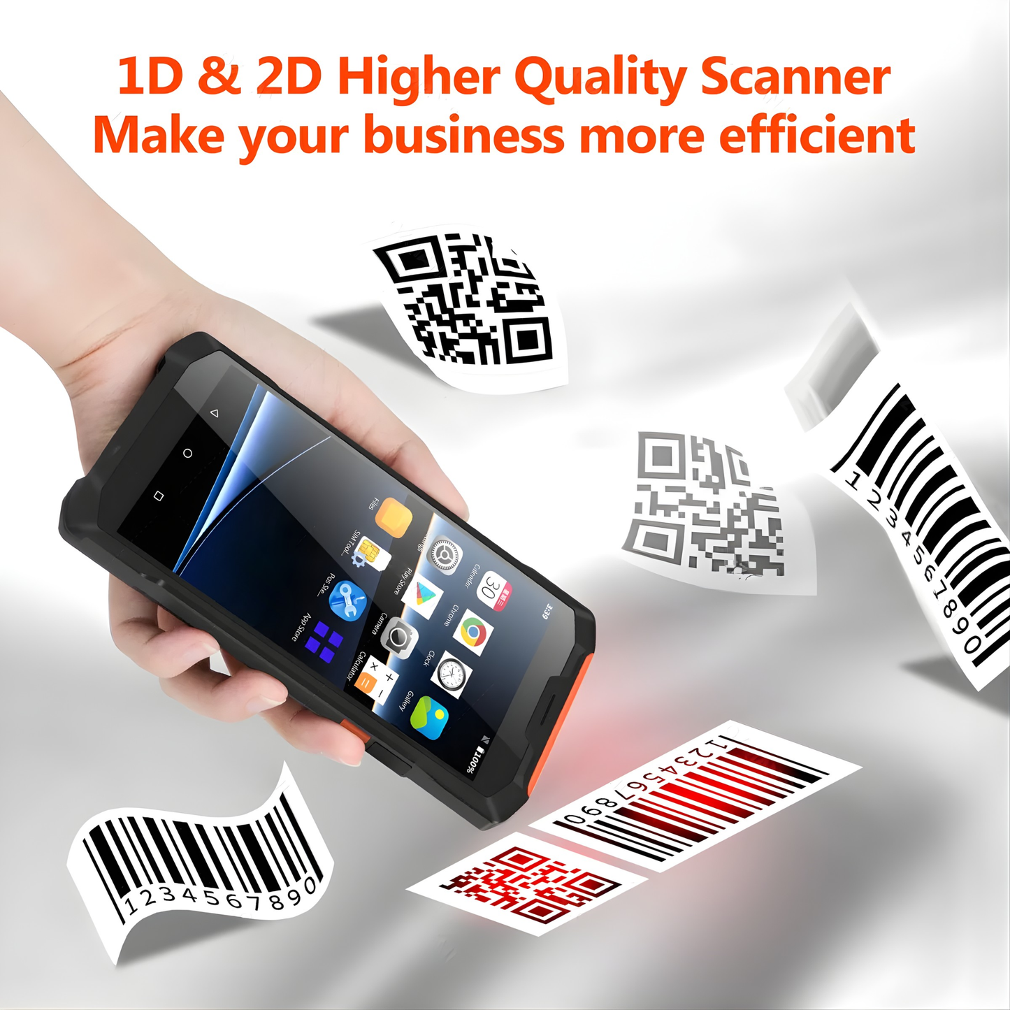 Rugged Android Handheld PDA with Barcode Scanner and NFC