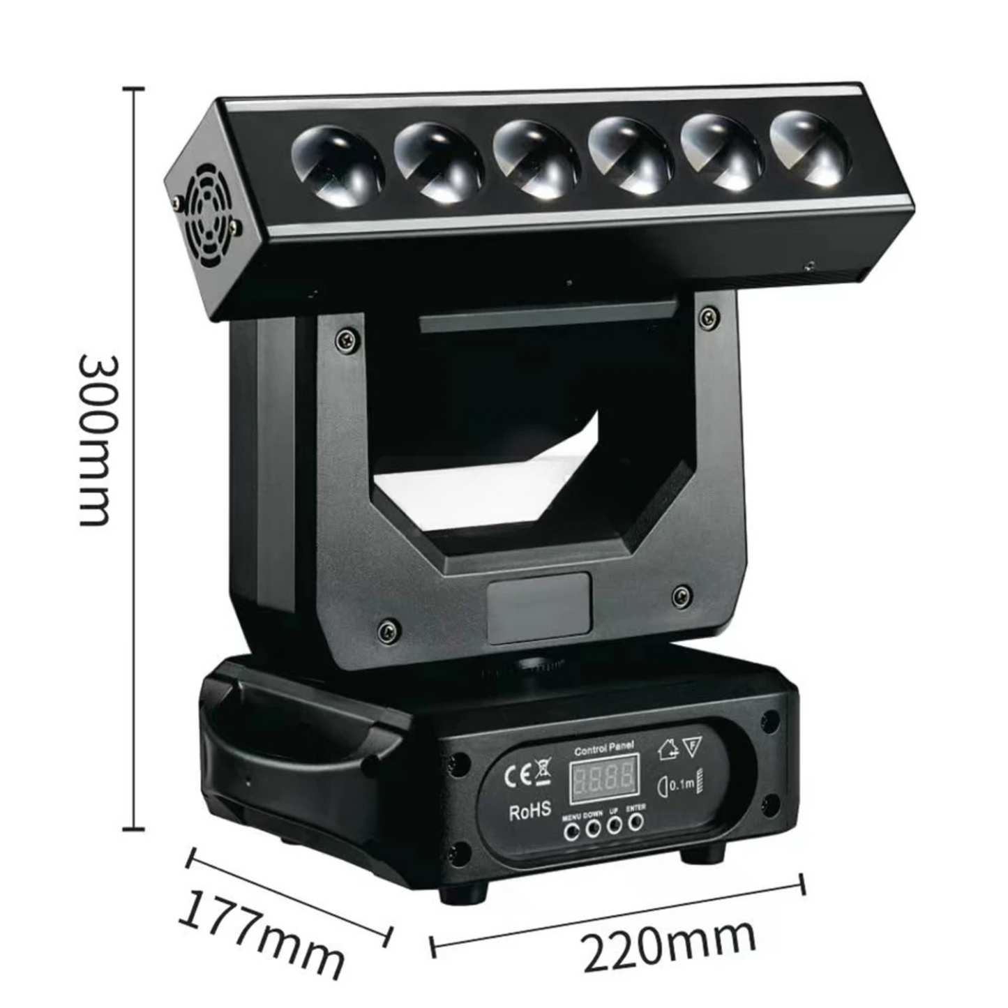 2-Pack 6x20W RGBW LED Moving Head Stage Lights