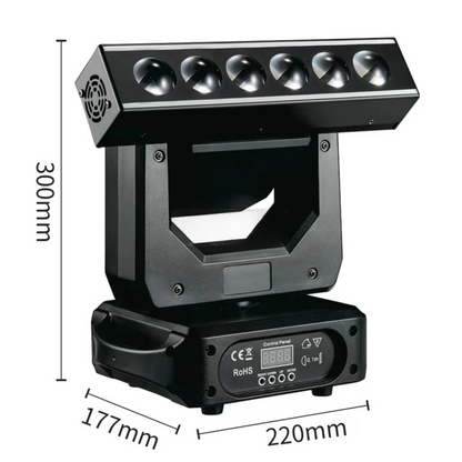 2-Pack 6x20W RGBW LED Moving Head Stage Lights