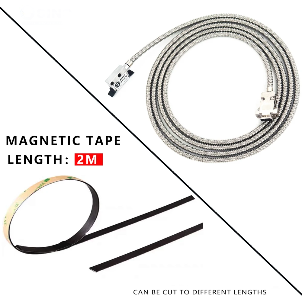 0.001mm Magnetic Linear Scale Sensor 2m Measuring System