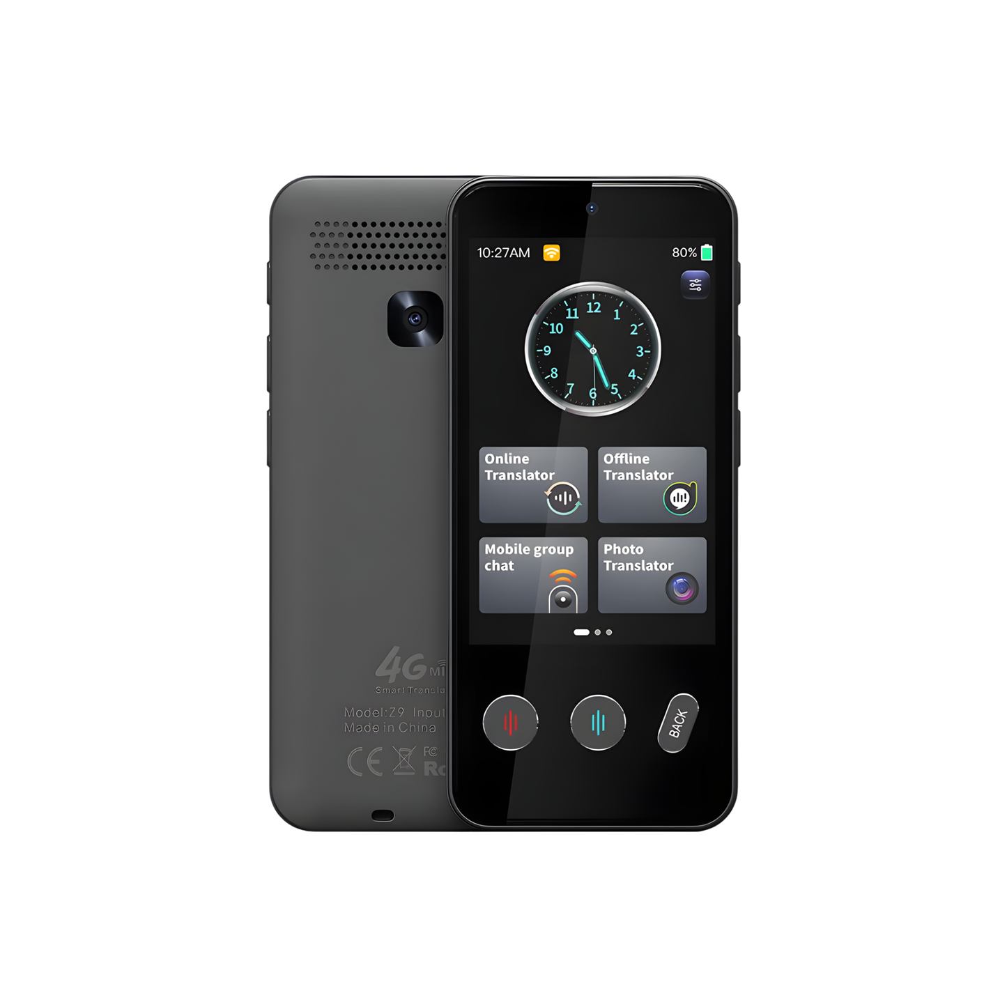 Portable 4G Smart Voice Translator Device Real-Time Global Languages