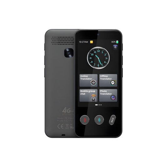 Portable 4G Smart Voice Translator Device Real-Time Global Languages