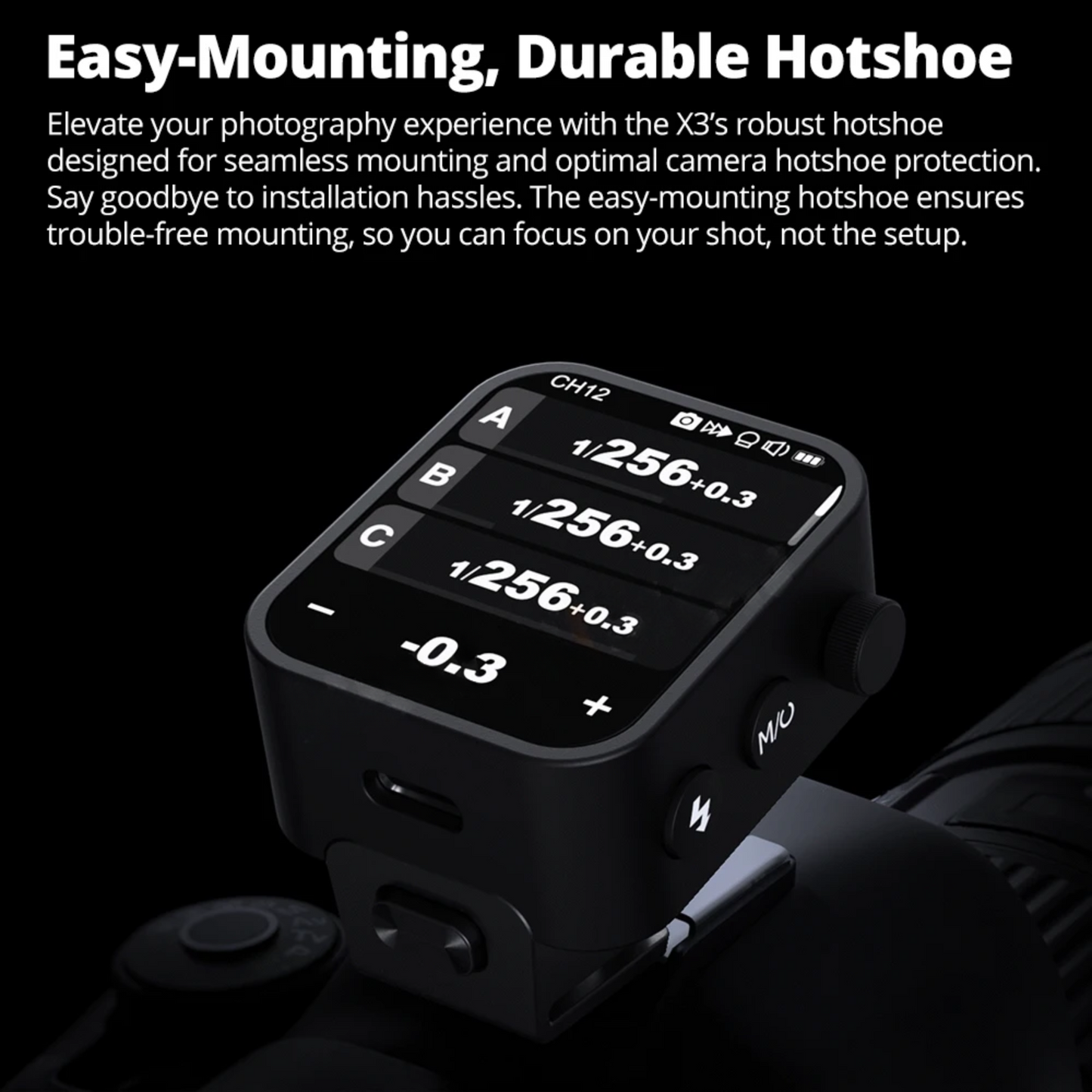 X3 O Wireless TTL Flash Trigger with Touch Screen Control