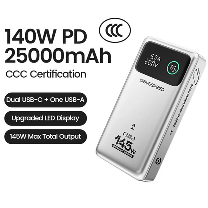 25000mAh 140W Power Bank PD3.1 Fast Charging
