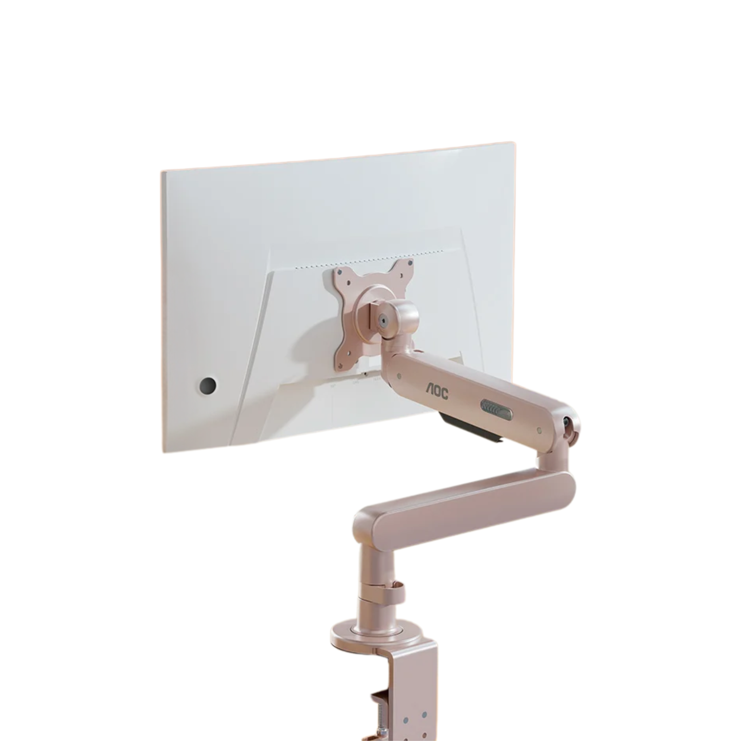 Adjustable Single Monitor Mount Desktop Arm Pink