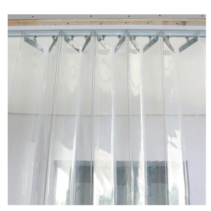 Windproof Sliding Door Curtain 100x200cm Transparent PVC