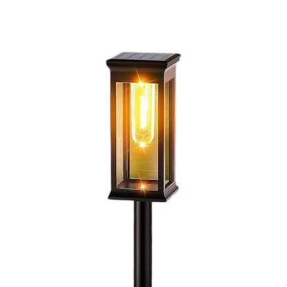 Warm Glow Solar Garden Path Lights Outdoor Set of 10