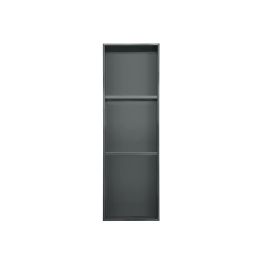 Concealed 3 Layer Bathroom Shelf Grey Stainless Steel