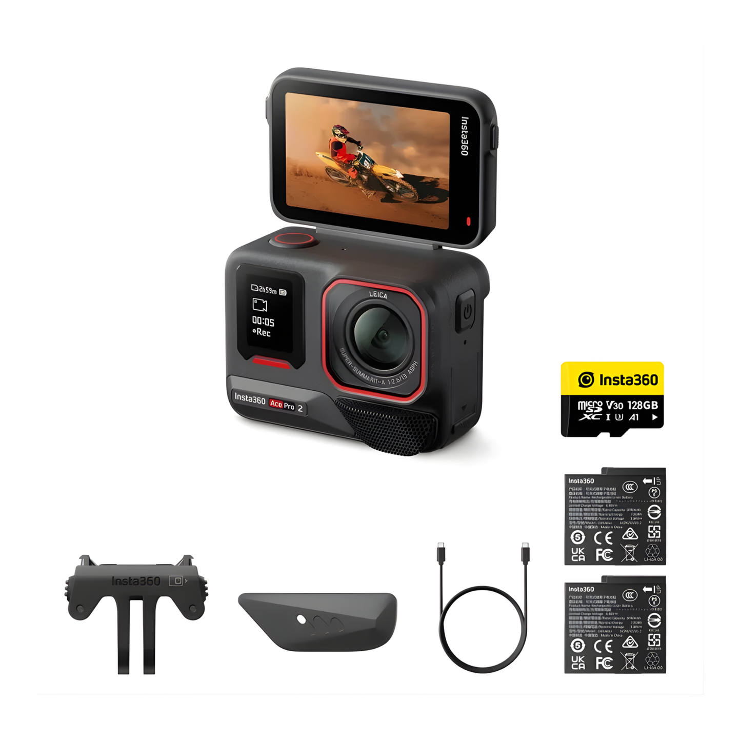 360 Degree Camera 8K Video Modes 128GB Bundle