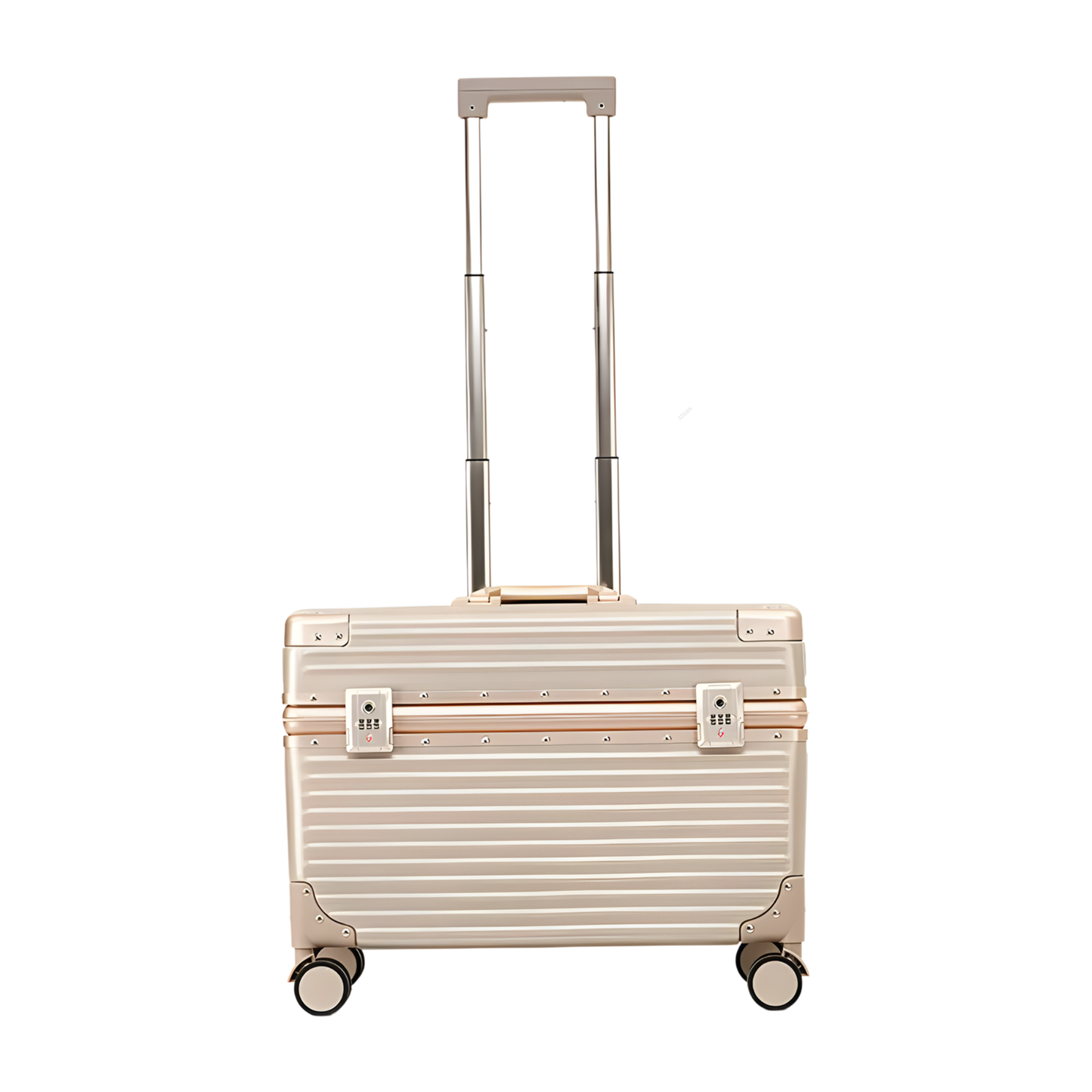 Portable 20 Inch Golden Aluminum Photography Luggage Bag