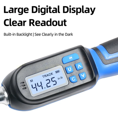 Electronic Blue Torque Wrench with Open End Spanner Head