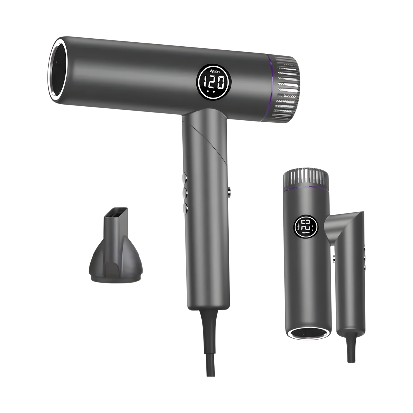 High Speed 130000RPM Brushless Hair Dryer Black