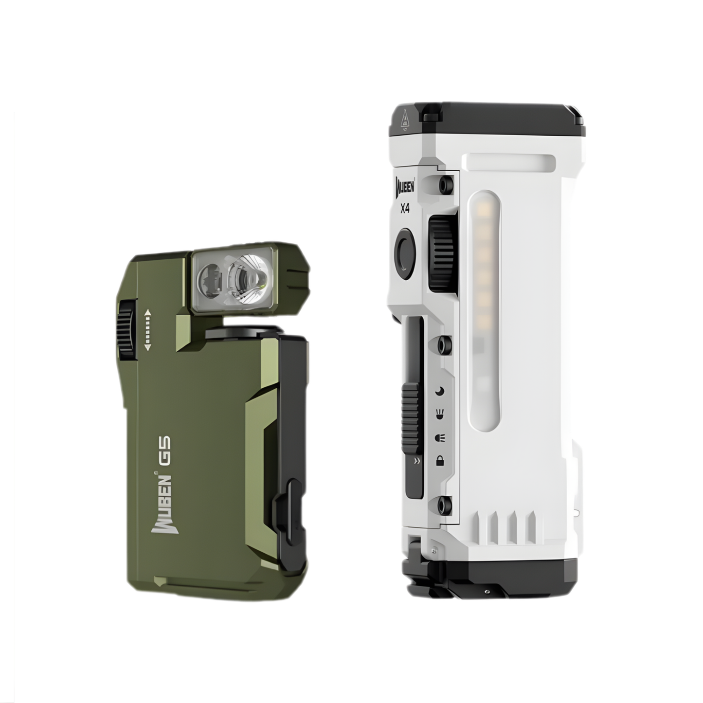 Portable Rechargeable Flashlight Set with Magnetic Tail