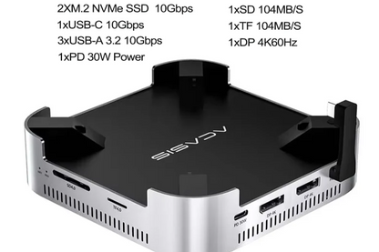 10Gbps USB-C Docking Station for Mac Mini M4 Pro