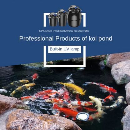 Outdoor Fish Pond Filter Kit 1500L with Built-in UV