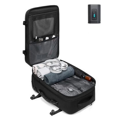 Wheeled Carry-On Business Backpack with Pump and Trolley Handle