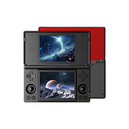 Dual Screen Handheld Gaming Console 4 Inch Android Red Black