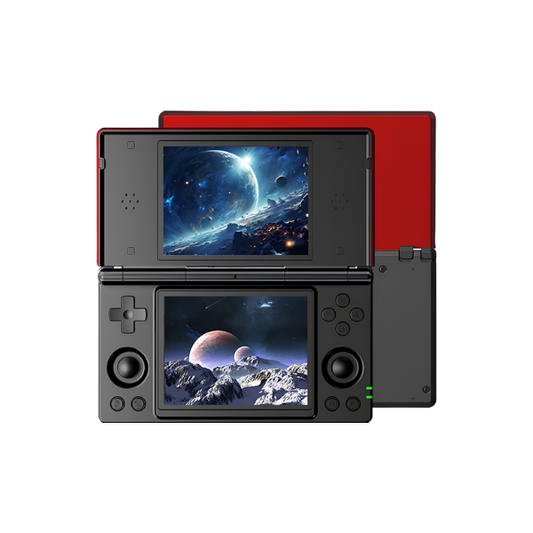 Dual Screen Handheld Gaming Console 4 Inch Android Red Black