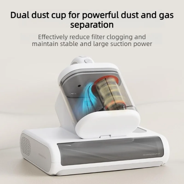 Cordless Mite Vacuum Cleaner 17kPa Smart Sensor Double Dust Cup