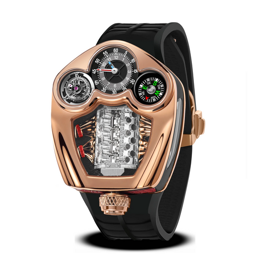Luxury Men’s Stainless Steel Quartz Watch with Compass