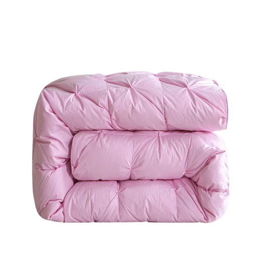 Pink Cotton Goose Down Winter Quilt Soft Warm Duvet