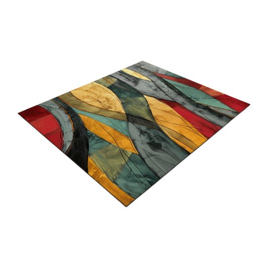 Washable Large Area Rug 160x230cm Modern Abstract Design
