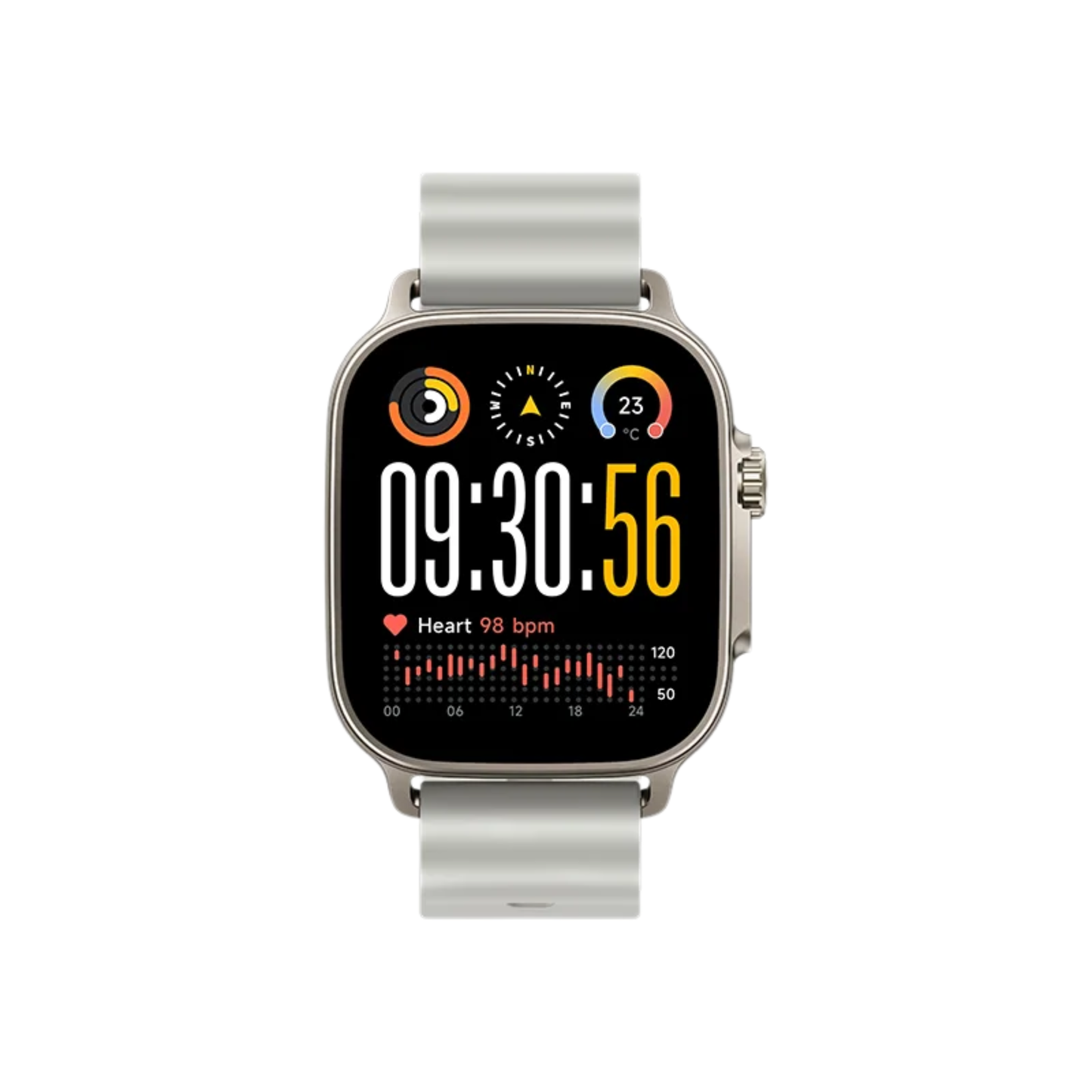 Titanium Silver Smart Watch AMOLED GPS Long Battery