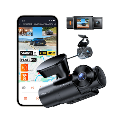 DashCam 3-Camera 2.7K IP67 Waterproof GPS