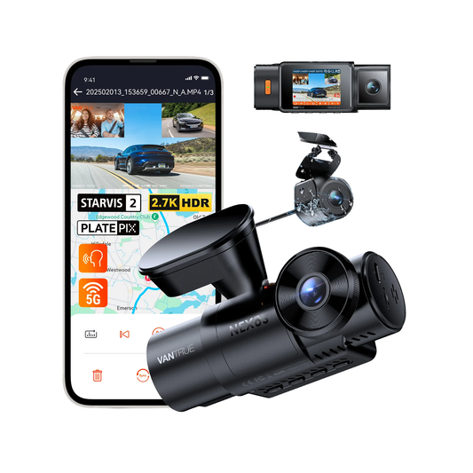DashCam 3-Camera 2.7K IP67 Waterproof GPS