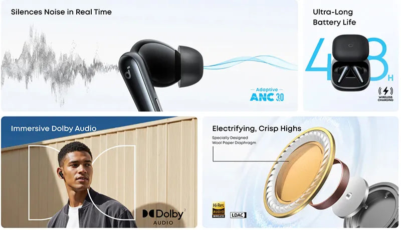 Soundcore Liberty 5 Wireless Earbuds with Dolby Audio and Long Battery Life
