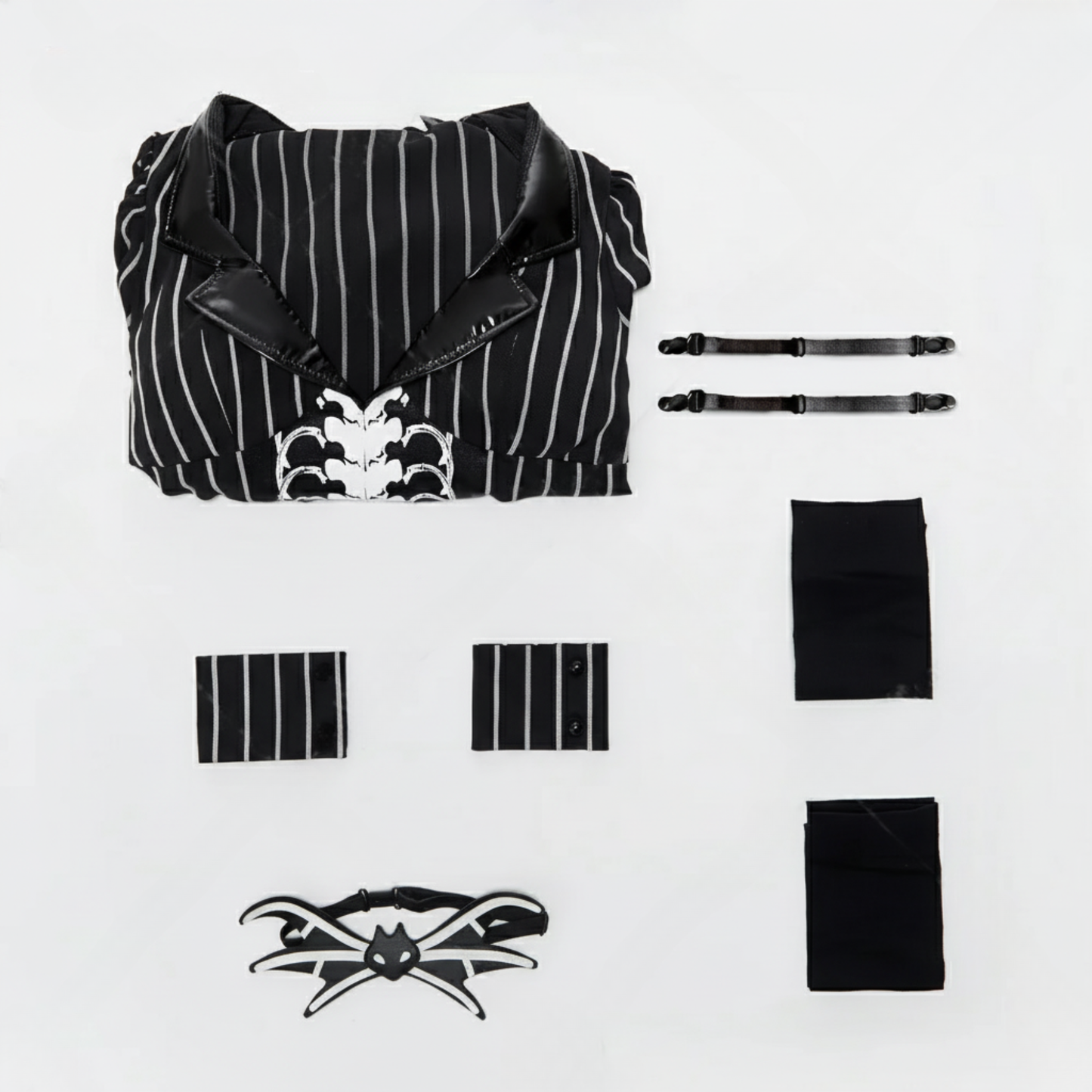 Halloween Bunny Girl Outfit with Irregular Bodysuit and Matching Socks