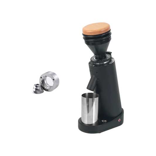 Black 40mm Stainless Steel Burr Coffee Grinder Cylindrical