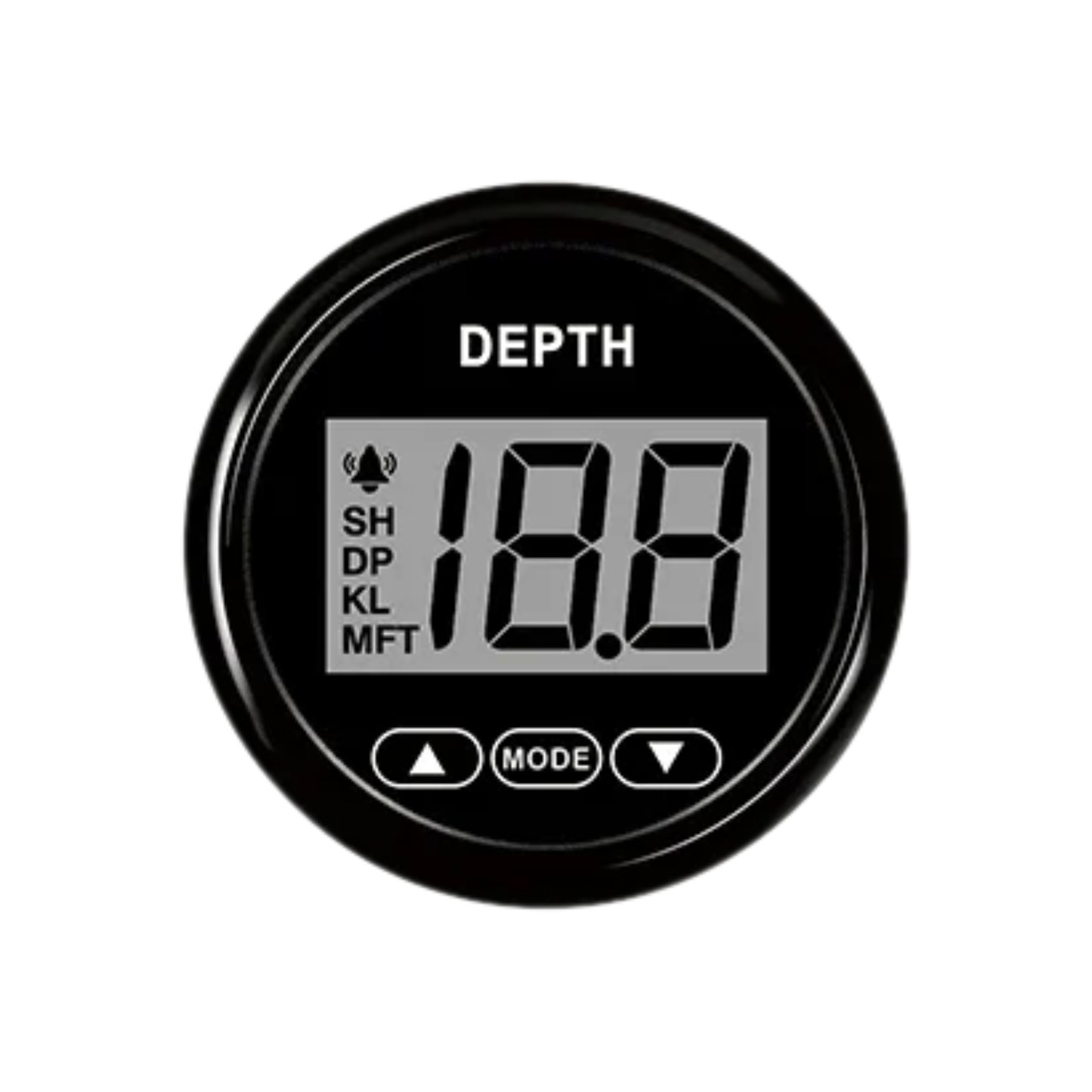 BN 52mm Marine Digital Depth Gauge with Transducer