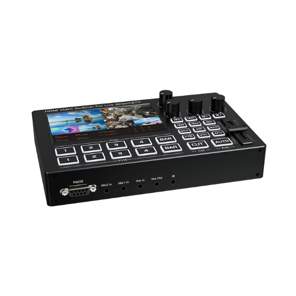4-Channel HDMI Video Switcher Live Streaming Mixer