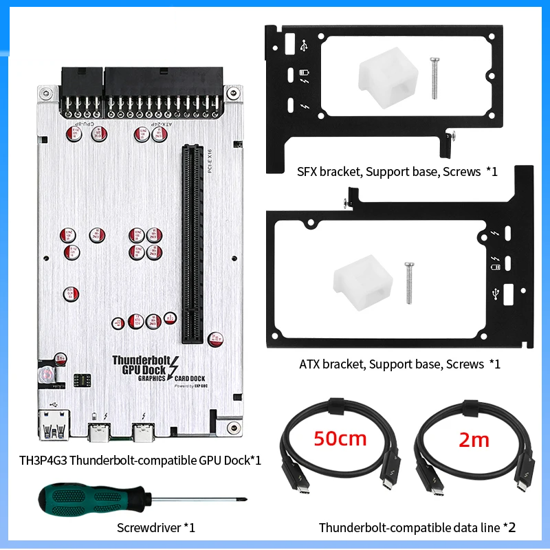 Thunderbolt GPU Dock 60W with PD Charging for Laptops