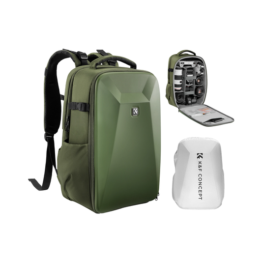 Large 22L Green Camera Bag – Waterproof Travel Photography Backpack